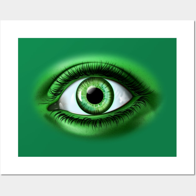 Giant Green Eye Wall Art by GSDesignStudio